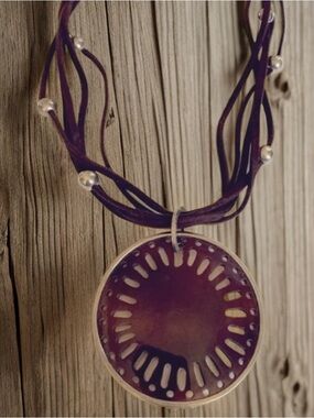 Silpada Rich Brown Pen Shell Pendant Necklace 17” inches with 2 in extender